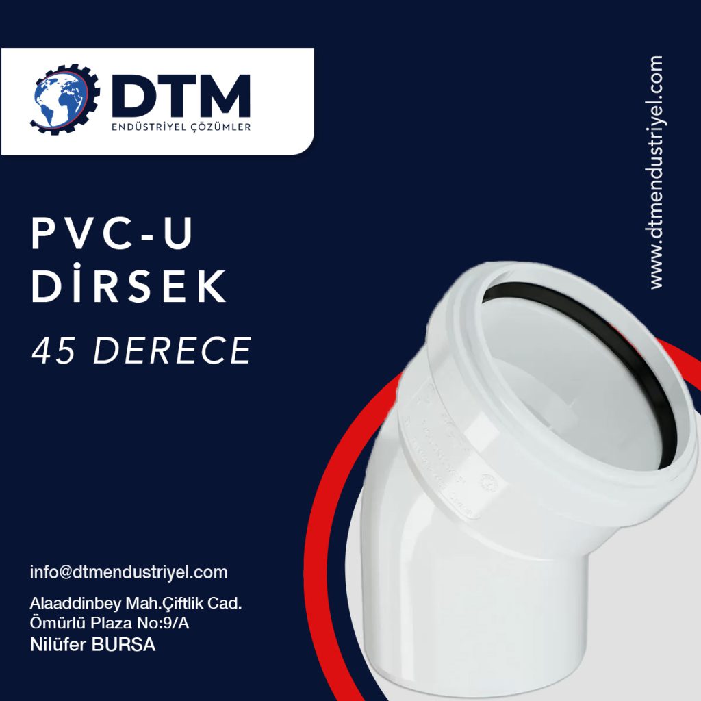 PVC-U 45 DERECE DİRSEK